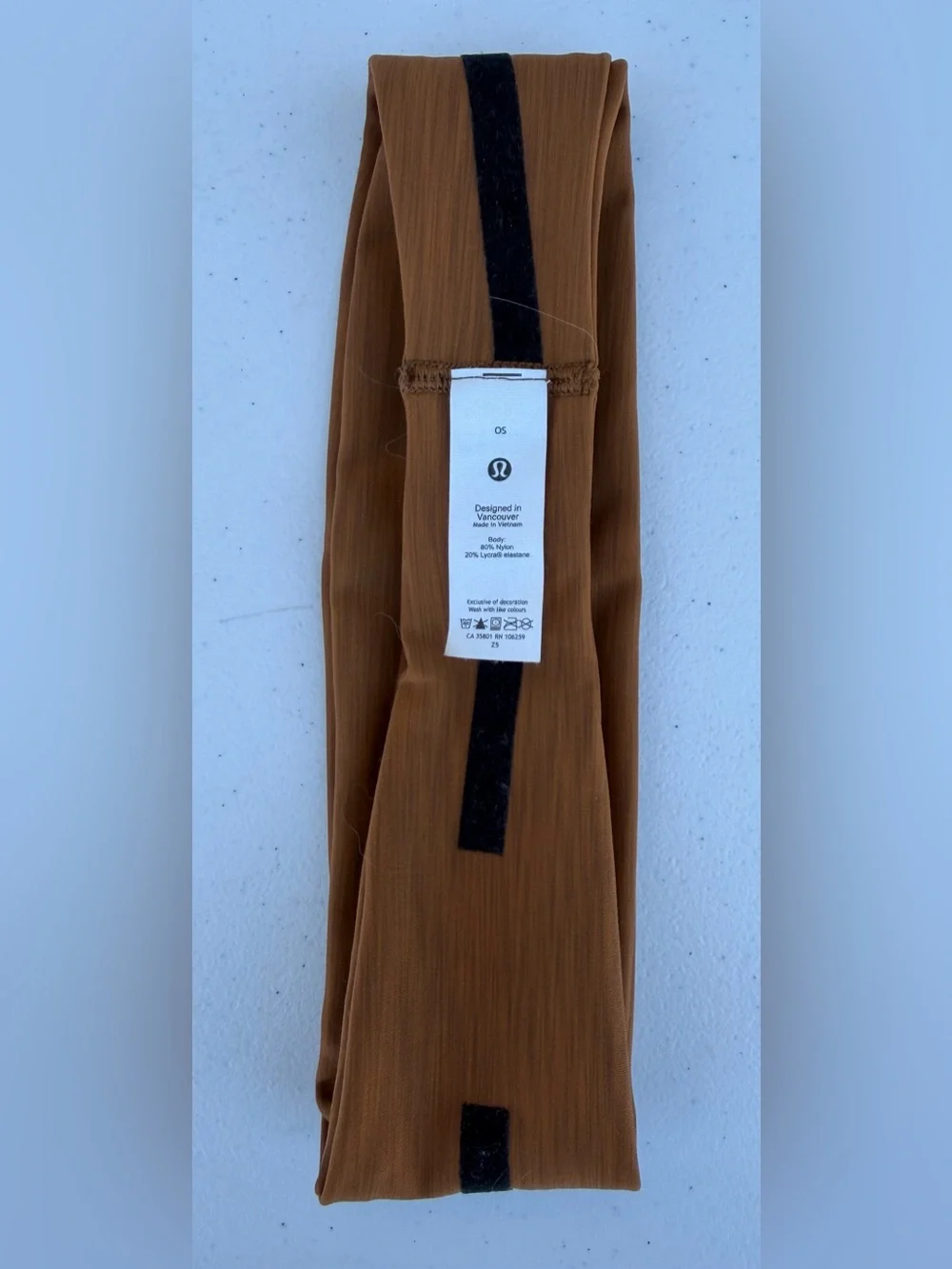 Lululemon  Front Headband OS Copper Brown Moisture Wicking Yoga Running